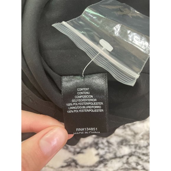 WAYF Lace Trim Knotted Long Sleeve Blouse Black Women's Size M - Picture 11 of 11